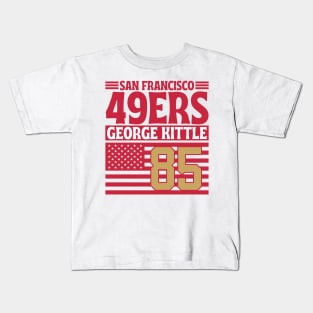 San Francisco 49ERS Kittle 85 American Flag Football Kids T-Shirt